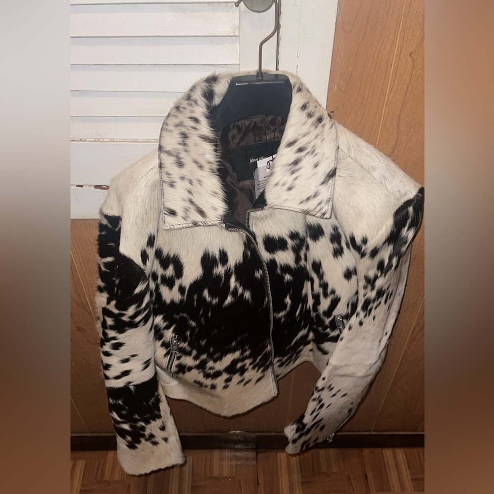 Nasty Gal Black and White Bomber Jacket